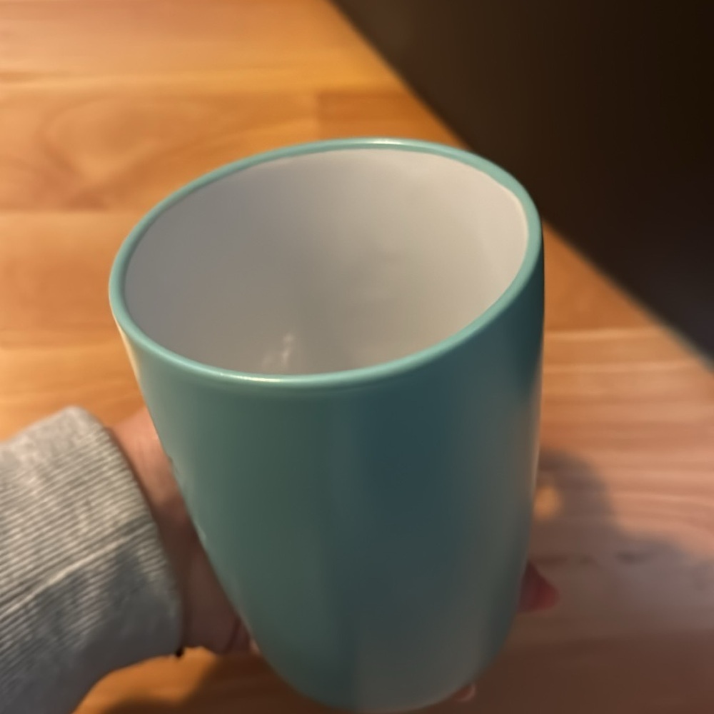 Rather be in bed teal coffee mug Ayesha curry dinner kitchen drinkware - Picture 2 of 3